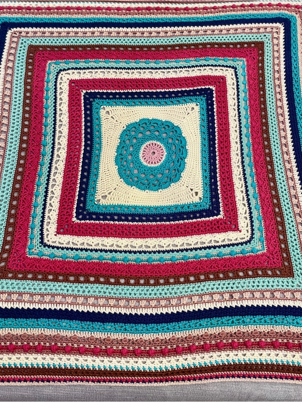 Vintage Crocheted Throw Blanket